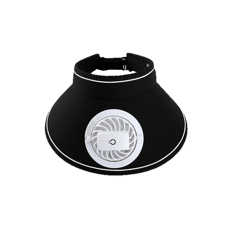 Cappello con ventola di raffreddamento traspirante Ventola per protezione solare Cappello con visiera parasole Cappello da pesca Cappello con visiera di raffreddamento Cappello con ricarica USB Ventilatore per cappello sportivo