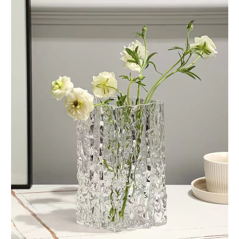 

INS ветер, ваза для ледника, прозрачное стекло, искусственное стекло, украшение для гостиной, обеденного стола, большая бутылка, ваза с горлышком