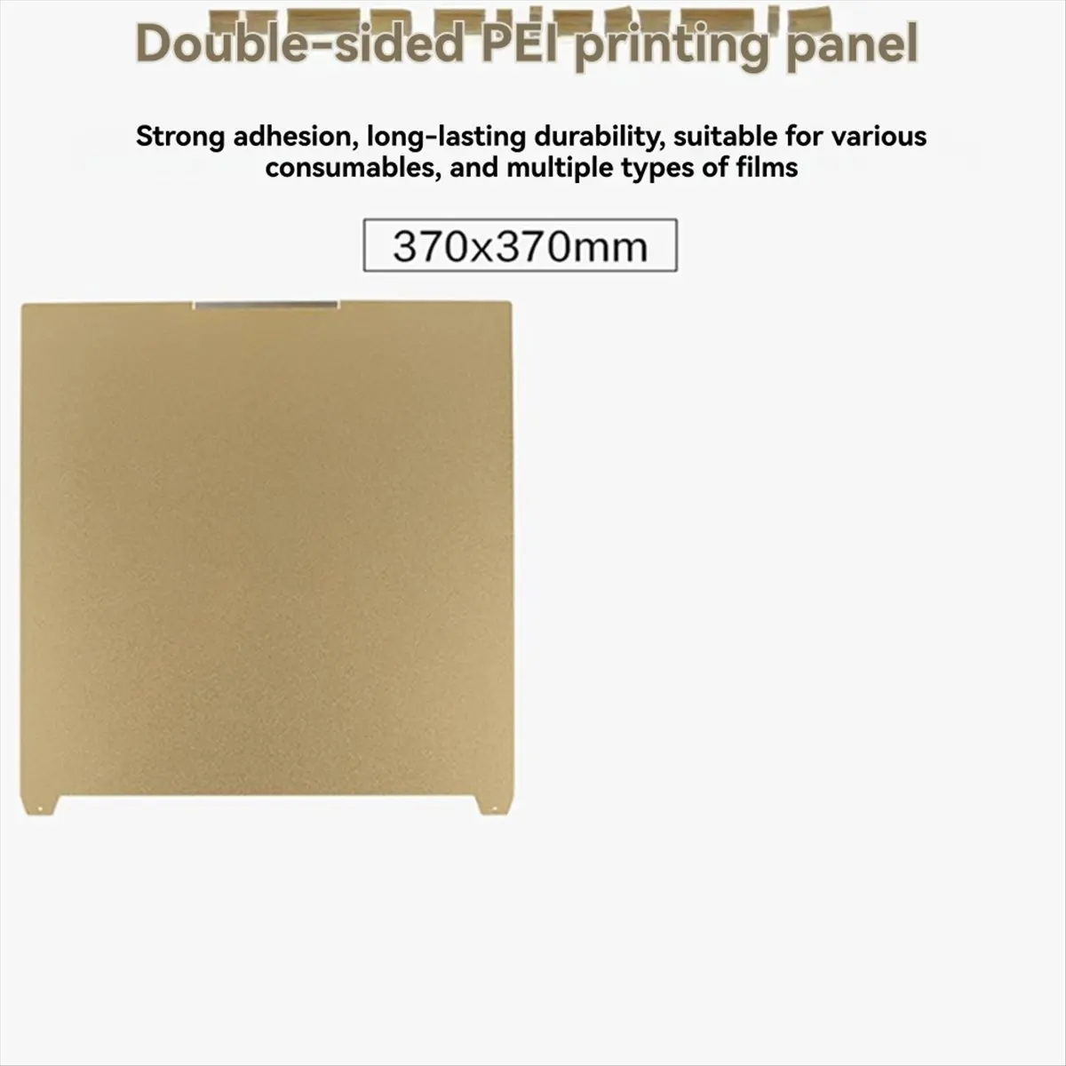 مستقرة 370x370 مللي متر PEI بناء لوحة الحرارة السرير مزدوجة الوجهين الطباعة PEI لوح فولاذي محكم لجزء الطابعة Creality K2 Plus ثلاثية الأبعاد #6