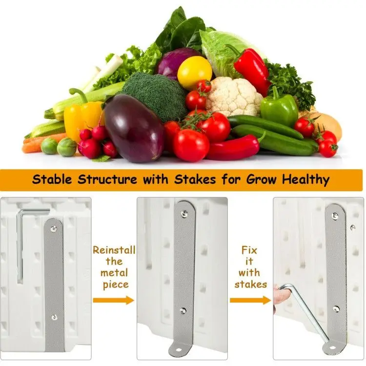 Plantador de cama de jardim elevado de 48 polegadas para pátio de flores e legumes