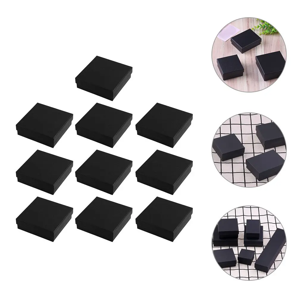 10Pcs Jewelry Ring Box Handmade Paper Gift Ring Organizer for Wedding Engagement Proposal Display Case Packaging Box for Jewelry