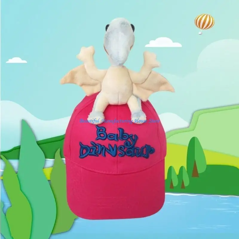 

E56A Cartoon Pterosaur Breathable Baseball Hat Kids Sports Hat Outdoor Activity