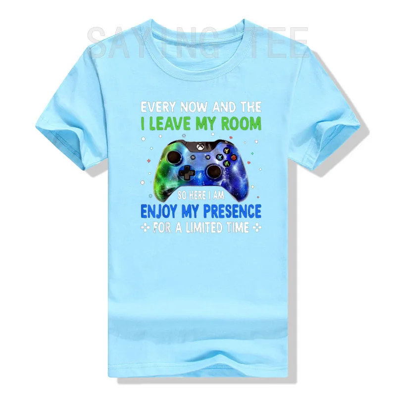 مضحك ألعاب الفيديو بين الحين والآخر أترك غرفتي الألعاب تي شيرت هدايا أقوال إقتباس الجرافيك المحملة القمم ألعاب نمط الحياة الزي #3