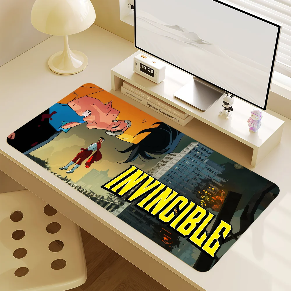 Mouse Pad MousePad Non-slip Lockedge Office Student Superhero Gaming Thickened I-Invincible Large Writing Cartoon Pad Cushion
