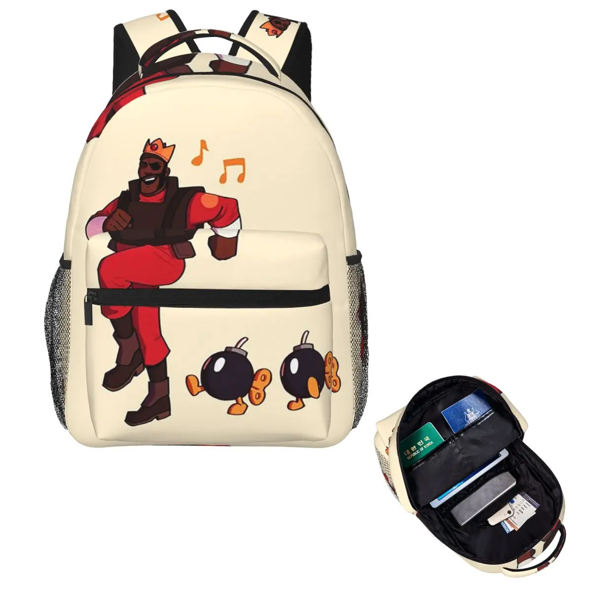 

Conga Demoman Student Backpack School Bag Hiking Travel Daypack for Boys Girls Fashion Bookbag Shoulder Bags
