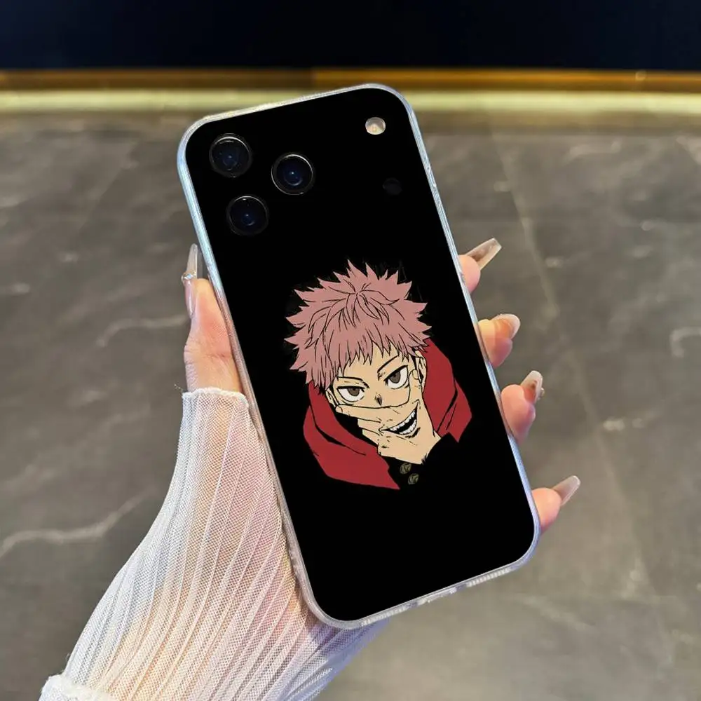 Y-Yuji Itadori Ryomen Sukun Phone Case For iPhone 17,16,15,14,13,12,11 Pro,Max,Plus,X,XS,XR,SE4,E Mini Transparent Soft Cover