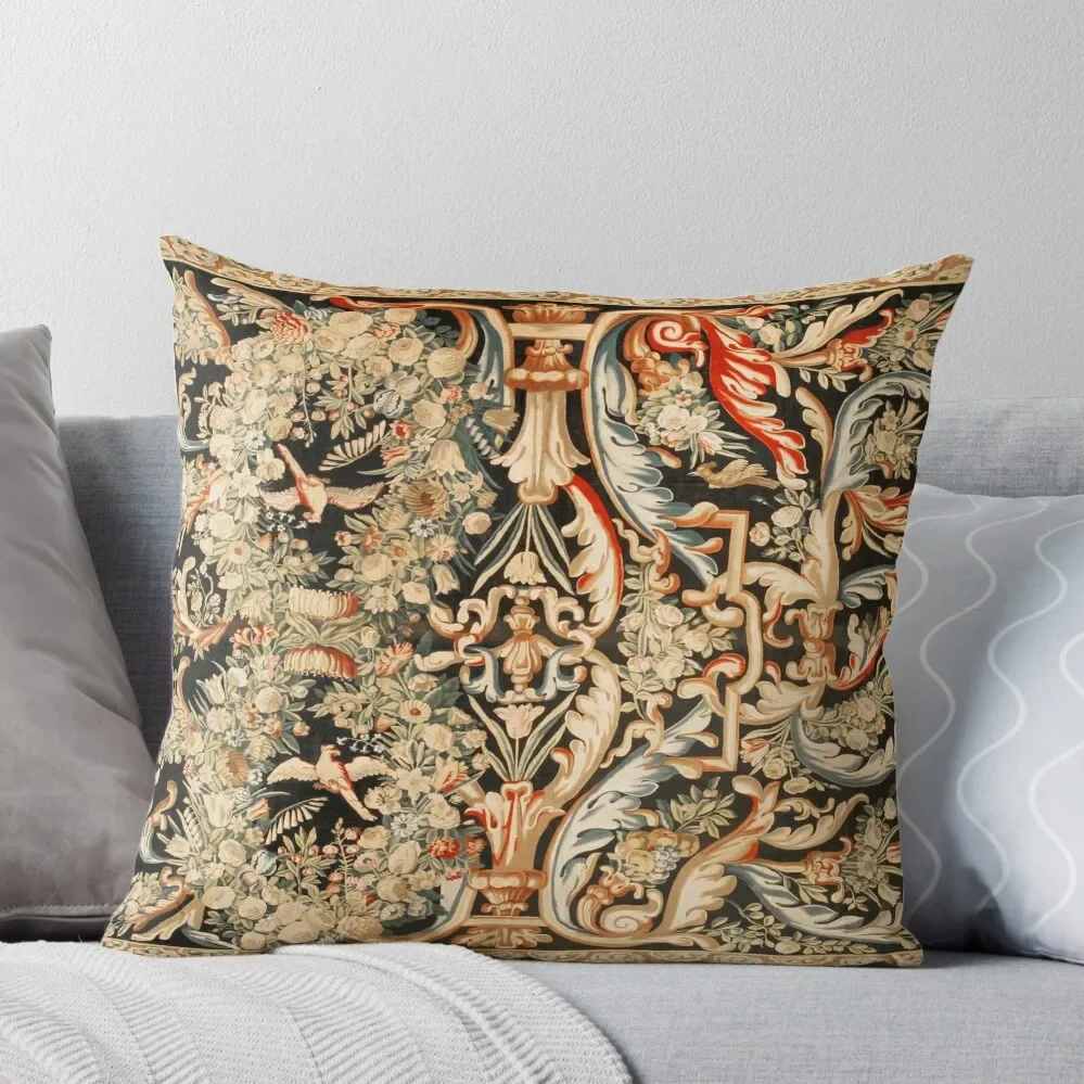 

Antique French Gobelins Aubusson Tapestry Print Throw Pillow luxury throw pillow covers Christmas Pillows sleeping pillows