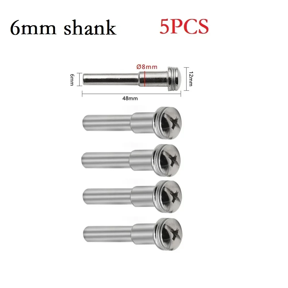 5pc 3.17mm/6mm Shank Polishing Wheel Mandrels Set Cutting Disc Extension Rod Cut-off Wheel Mandrel For Rotary Tool