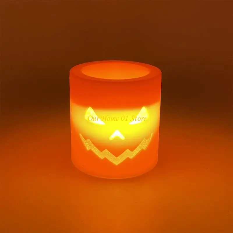 M4YC 할로윈 호박 헤드 나이트 라이트 LED 침실 장식 및 휴일 매달려 소품을위한 Flameless Decoration