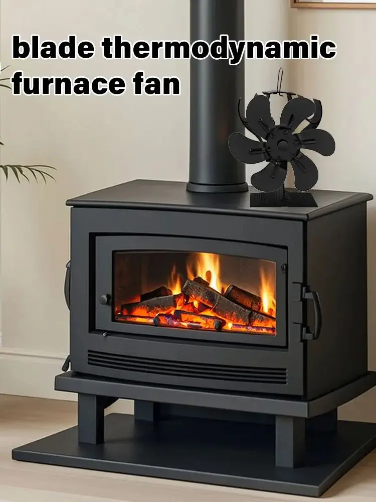 6 pales poêle ventilateur chaleur alimenté cheminée ventilateur bûche bois brûleur Eco-ventilateur silencieux cheminée ventilateur maison hiver chaud Distribution de chaleur