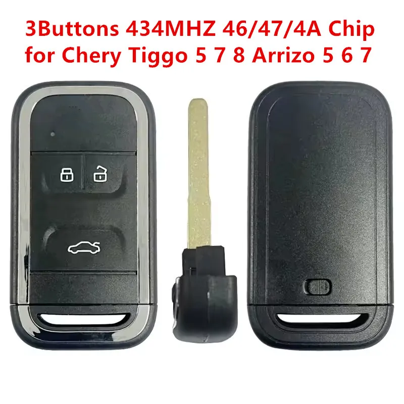 KEYECU Replace Smart Remote Car Key 4A Chip 433mhz 46 Chip 7936 for Chery Tiggo 5 7 8 Arrizo 5 6 7 433mh 47 Chip Keyless Remote