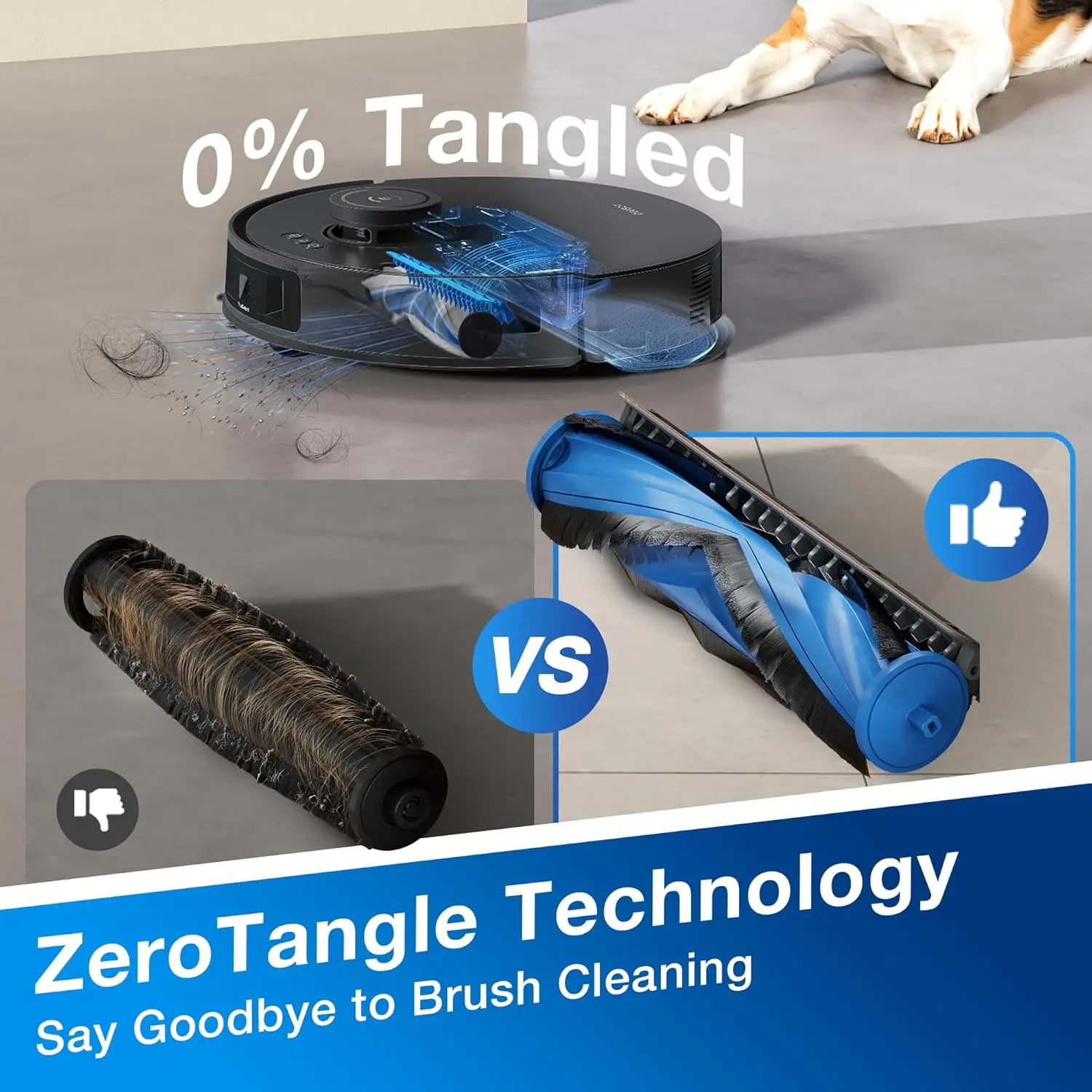 DEEBOT N20 Robot Vacuum Cleaner and Mop,8000Pa Strong Suction, ZeroTangle Brush, 300 Minutes Runtime,TrueMapping