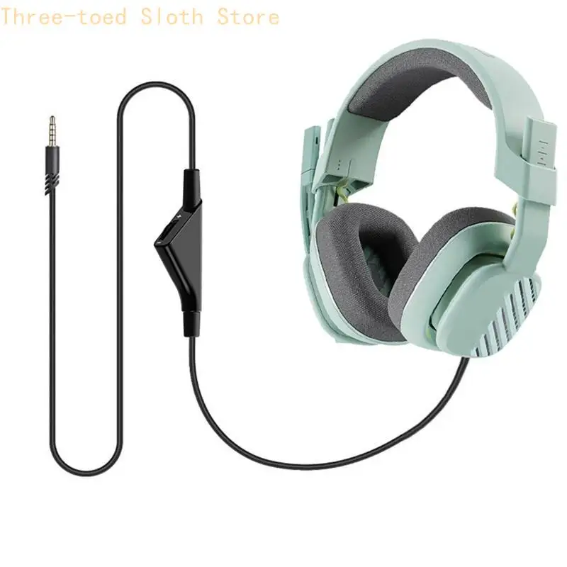 سلك امتداد كابل سماعة الرأس مع التحكم في مستوى مستوى البكم ينطبق على A10 A40 A40TR Gaming Headsets E74A