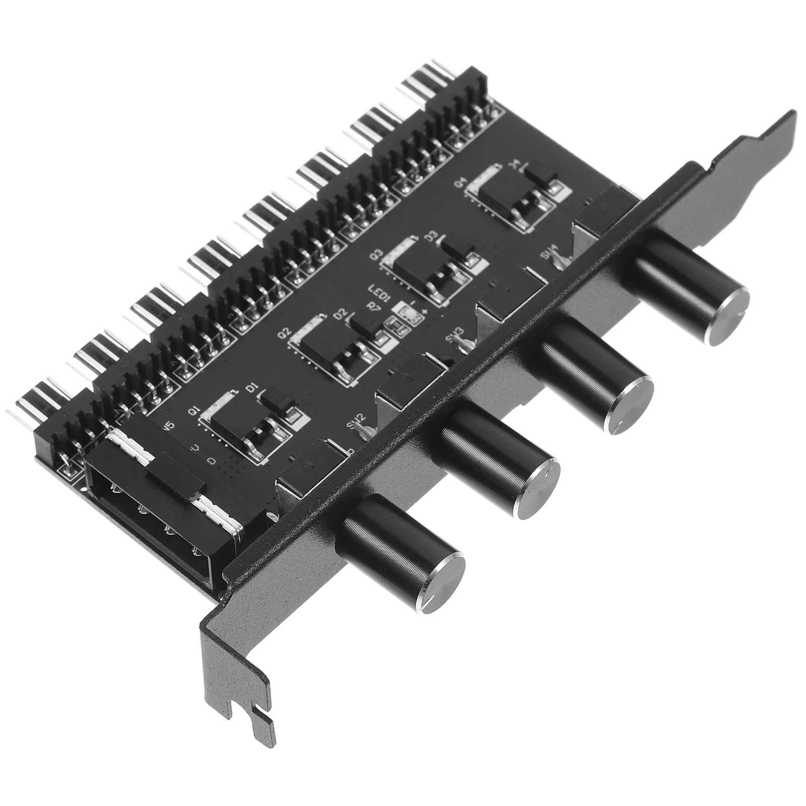 

Fan Controller Hub 8 Channel Adjustable Cooling Splitter PC Case Fans Interface Speed Regulator Computer Supply