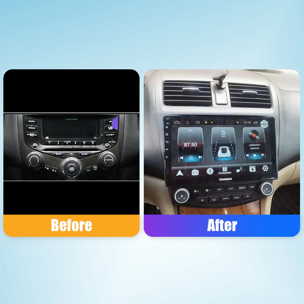 

10.33 Inch Car Radio For Honda Accord 2003-2007 2Din Android Octa Core Car Stereo DVD GPS Navigation Player QLED Screen Carplay