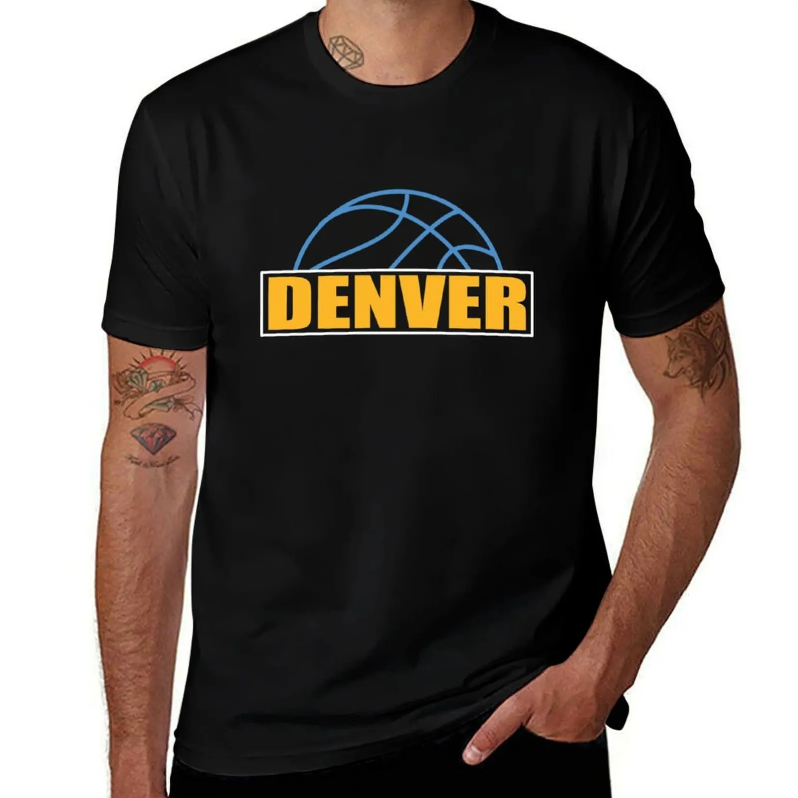 Denver T-Shirt Basic Simple Casual Short Sleeve Tee T-Shirt