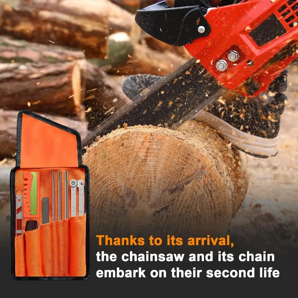All-In-One Chainsaw Sharpening Kit Versatile Universal Chainsaw Maintenance Kit Multi-purpose Durable Chainsaw File Set
