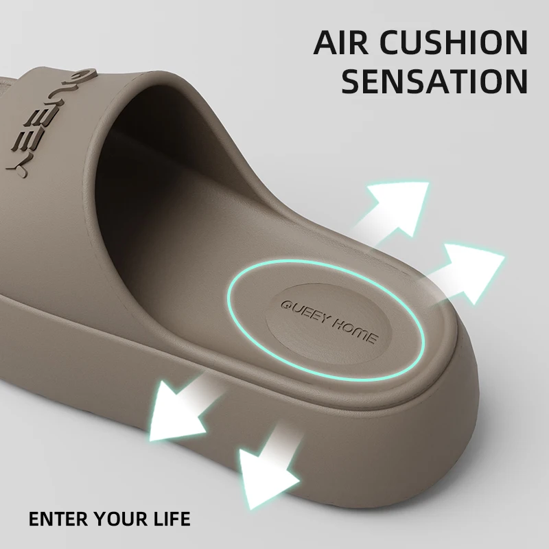 Stylish Women Slippers 6cm Thick Sole Pressure Distribution Soft Bouncy Comfort Beach Sandals Anti Slip Lightweight Shoes image 4