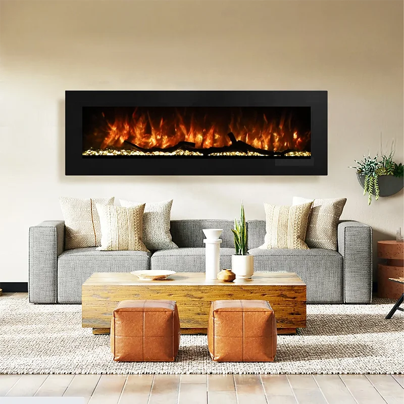 

China Factory Electric Heater Fireplace Wall Mounted 750W 1500W Home Heaters Fire Place