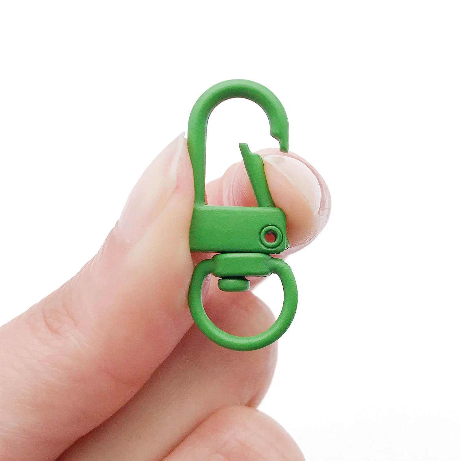 20pcs 32x12mm Keyring Lobster Clasp Spring Buckle With Chains Colored Keychains For DIY Jewelry Making Key Ring Hooks BagsBuckle image 5
