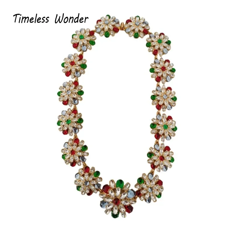 

Timeless Wonder Fancy Zircon Geo Floral Pave Necklace for Women Designer Jewelry Trendy Rare Top Luxury Bride Gift Sweet 6664