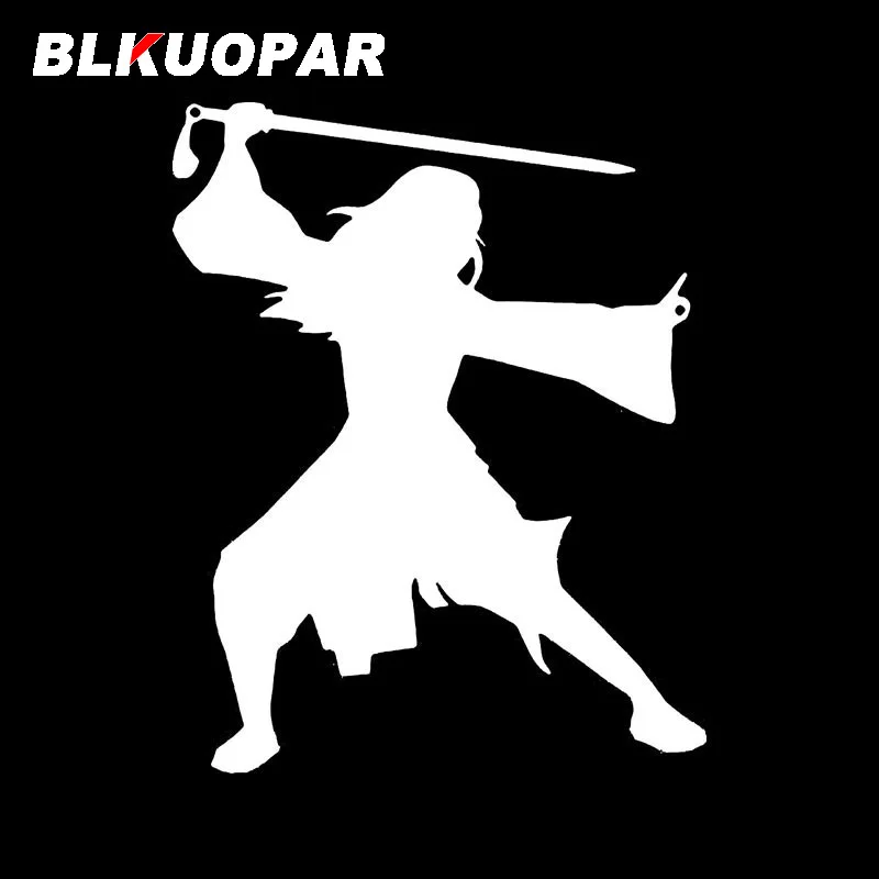 BLKUOPAR Samurai Martial Arts Swordsmanship Practice Man Warrior Silhouette Graphics Personality Decal Bumper Car Accessories