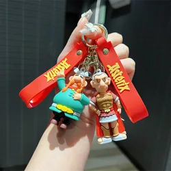 Cute Bag Asterix Keychain Anime Accessories Women Doll Keyring Couple Matching Pendant Friends Holiday Gift Anniversary Birthday