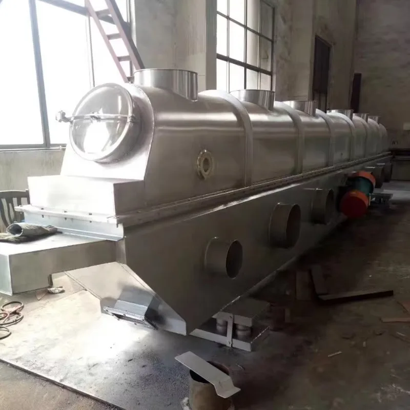 Continuous Flow Salt Granule Sugar Vibrating Fluidized Bed Dryer Customized Alum Vibrating Fluidized Bed Dryer Customized