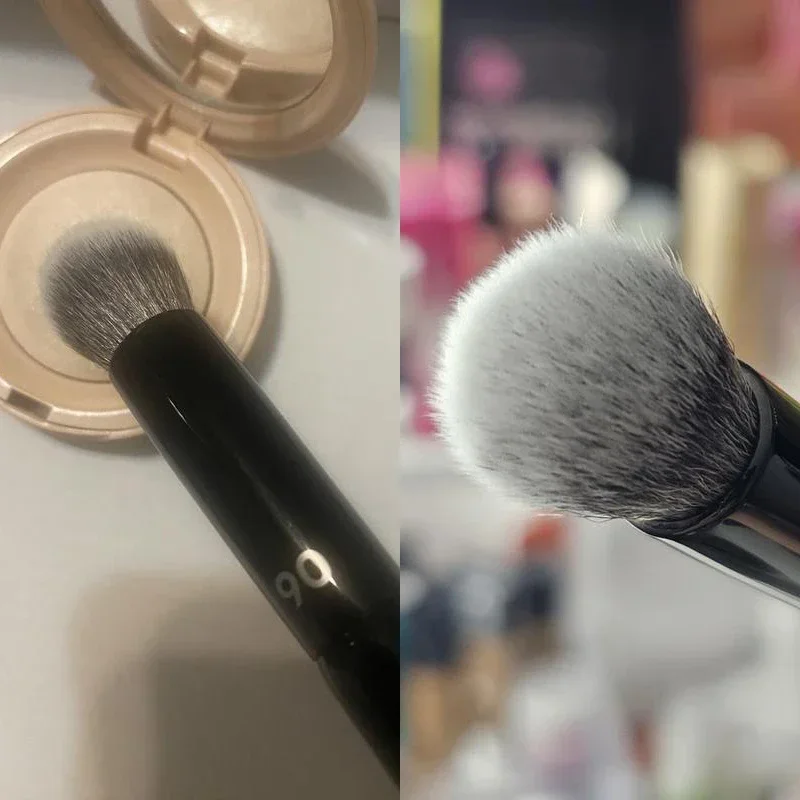 Pinceau surligneur S90 pour contour du visage, pinceau plat, fard à joues liquide, bronzant, surligneur, pinceaux de maquillage