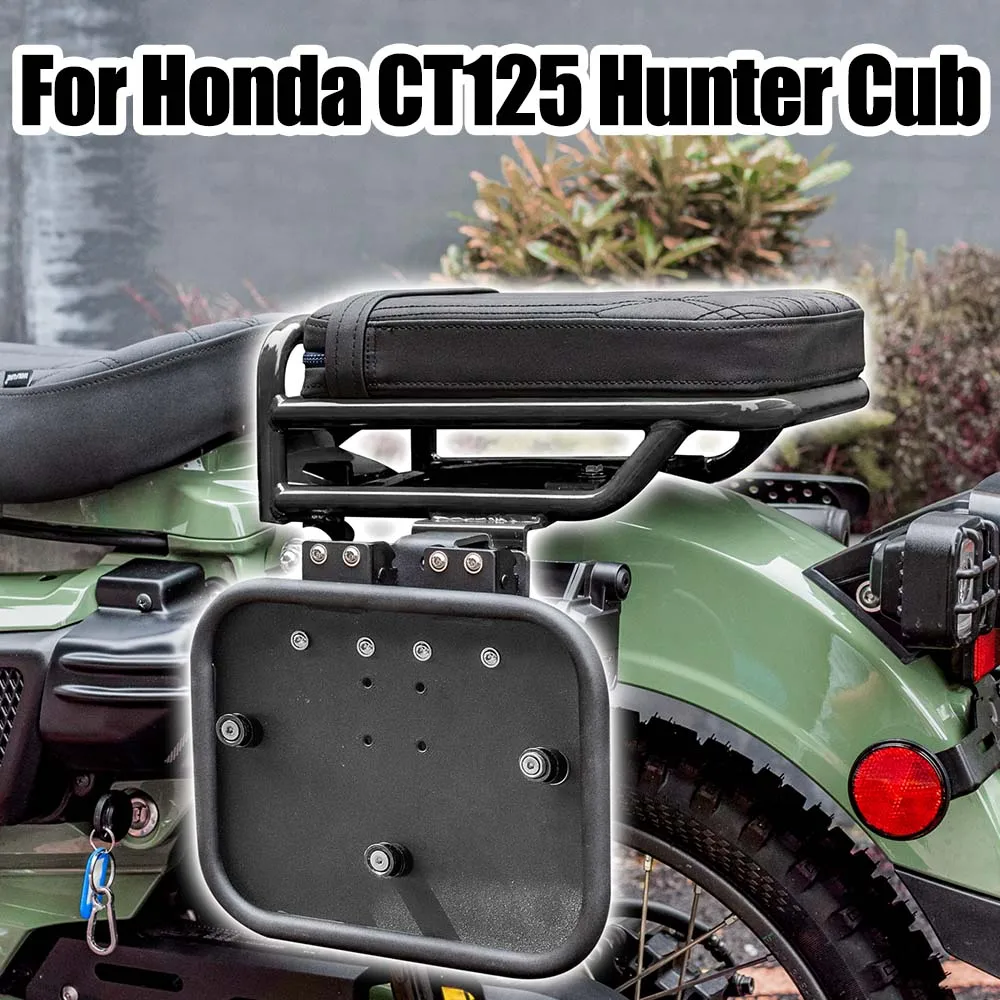 Motorcycle Rear Seat Cushions Passenger Pad Side Folding Plate for Honda CT125 Hunter Cub Trail125 CC125