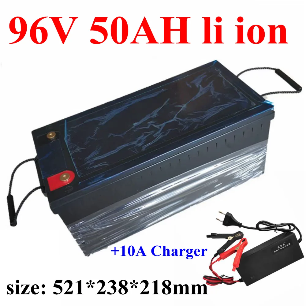 

96v 50ah lithium bateria battery 7500W RV AGV car motorcycle +10A Charger