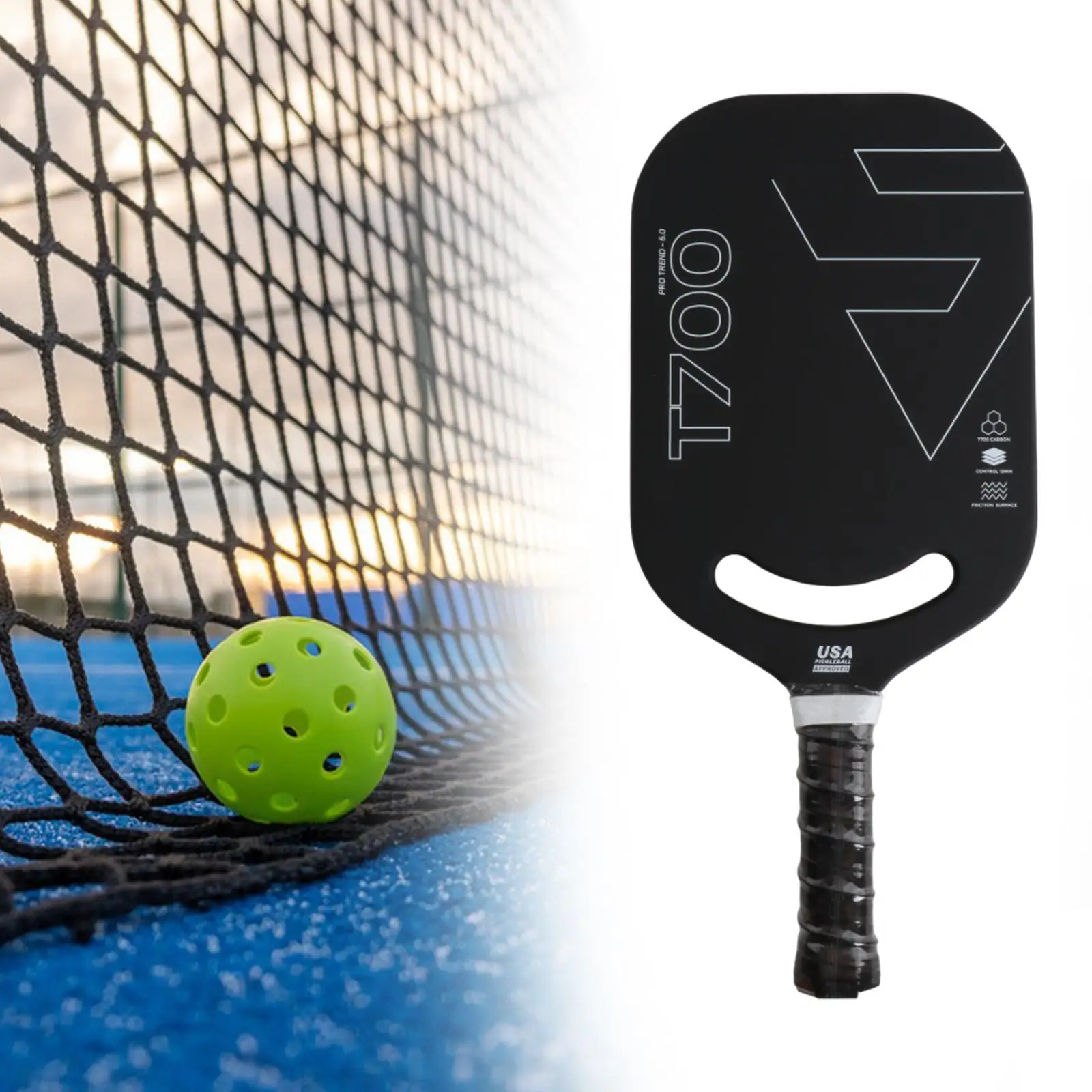 Pickleball Paddle with Comfortable Nonslip Grip Training Pickleball Racquet