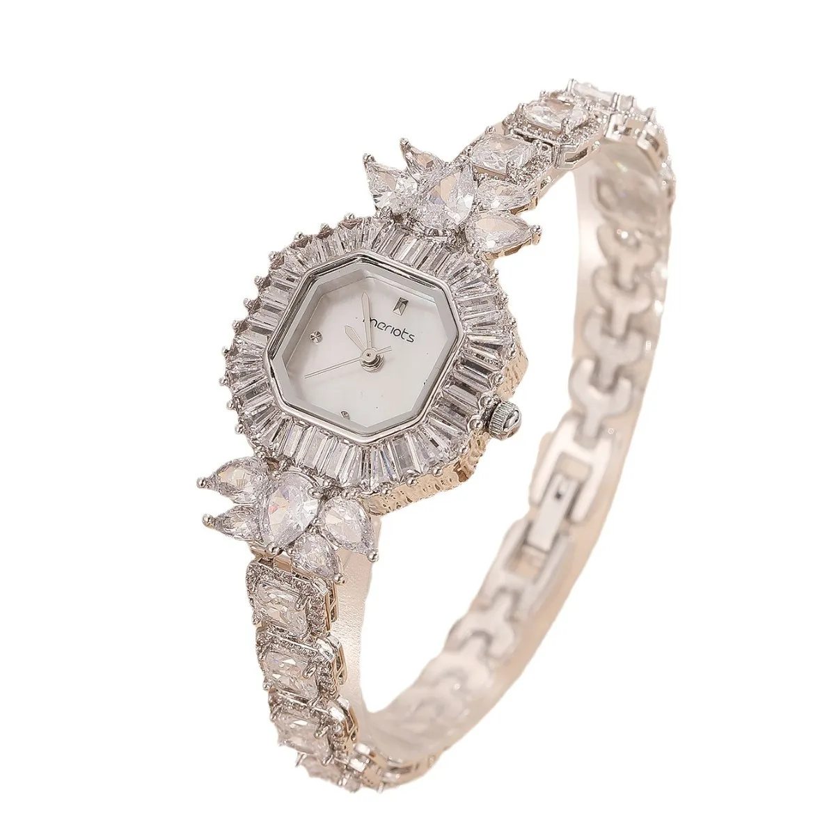 

Модные круглые часы с бриллиантами, браслет с свободной регулировкой, женские кварцевые часы