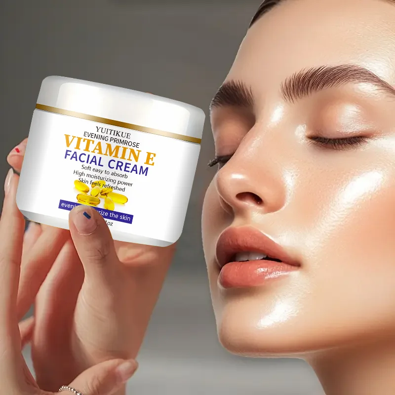 Crema de Noche con Vitamina E y Aceite de Onagra YUITIKUE | Hidrata y refresca uniformemente la piel 60g