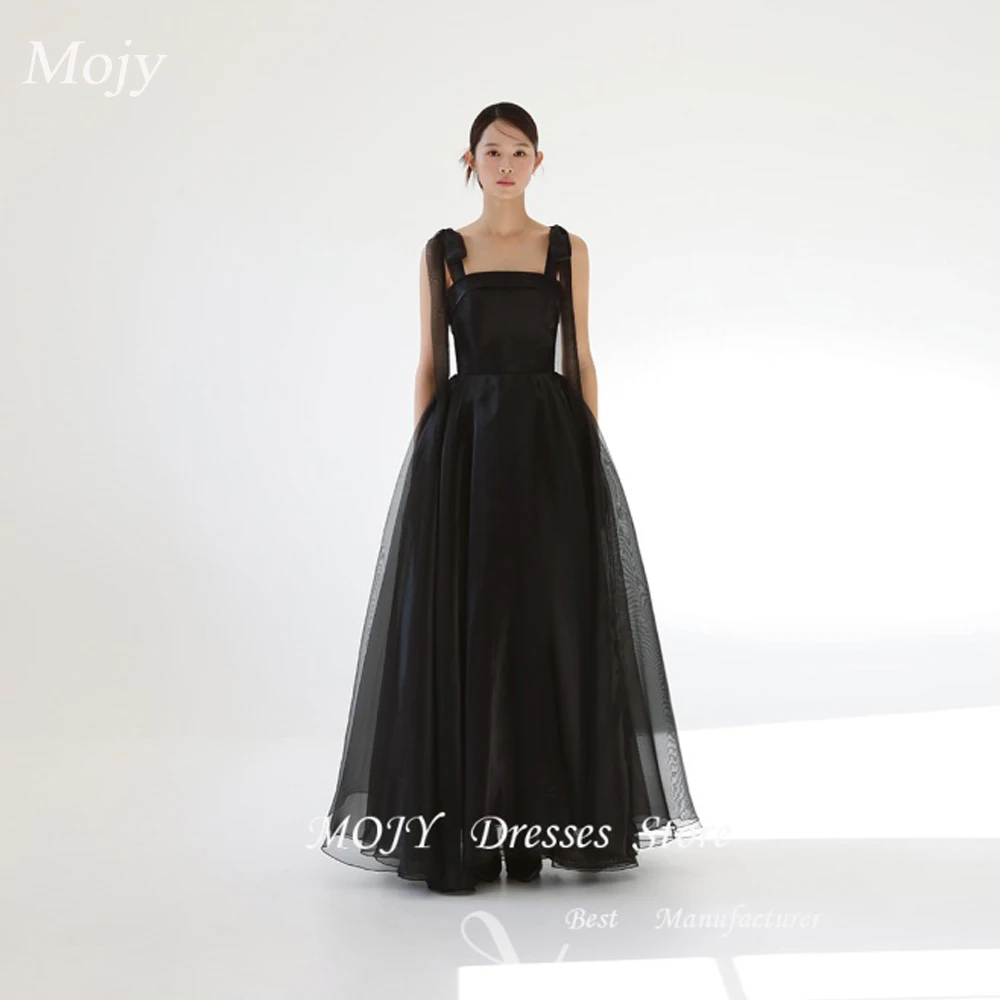 

Mojy Simple Organza A Line Wedding Dresses Korea Photoshoot Floor Length Bride Gowns Spaghetti Straps Pleats Customized