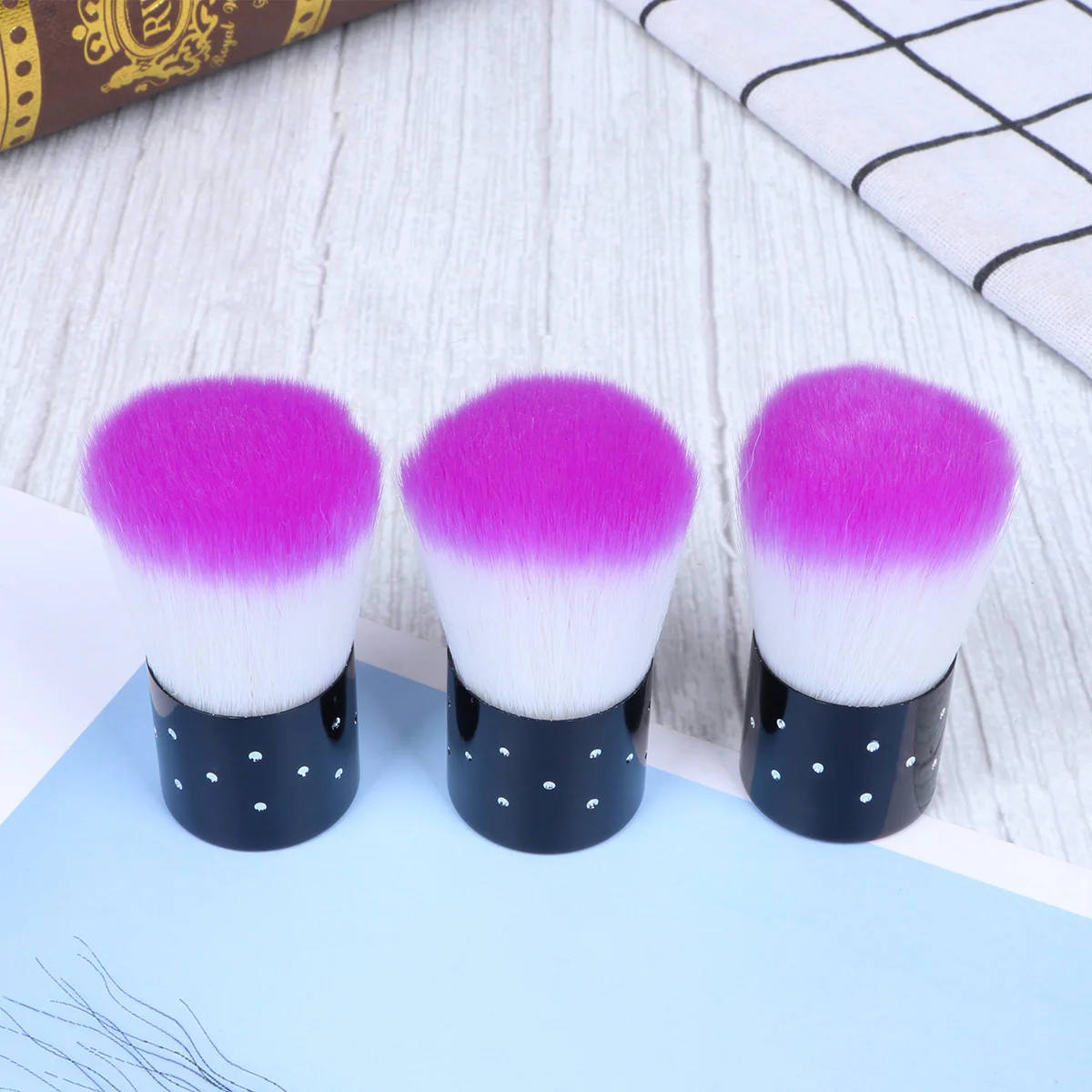 

3Pcs Makeup Brush Set Professional Brushes Ultra Soft Bristles Gentle on Skin Plastic Handle Daily Use Natural Makeup