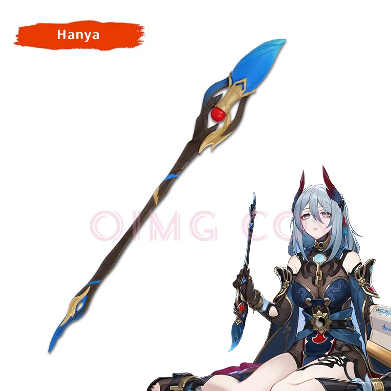 

Hanya Cosplay Honkai Star Railcos Prop Suit Weapon wooden Printed fan