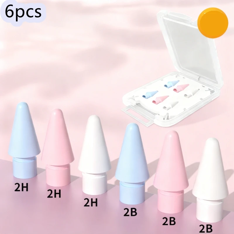 

For Apple Pencil Pro Pen Nib For Apple Pencil 1st 2nd 3rd USB-C Tip Double Layer 2B 2H Soft Hard iPad Pencil Replacement Nib