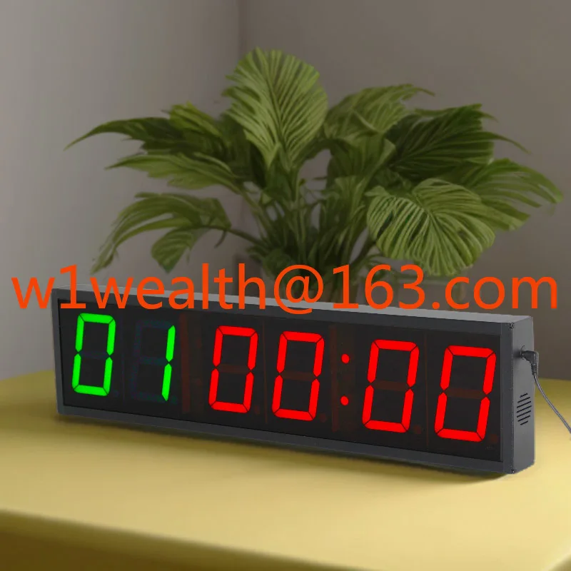 Reloj CTS grande para gimnasio, temporizador de entrenamiento LED, reloj Crosfit personalizado