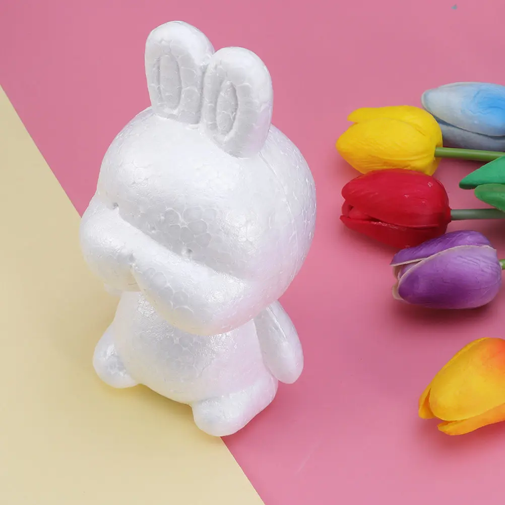 

2 шт. пенопластовые заготовки в форме кролика и щенка, белые, для декора цветов, поделок своими руками, свадебного и рождественского декора