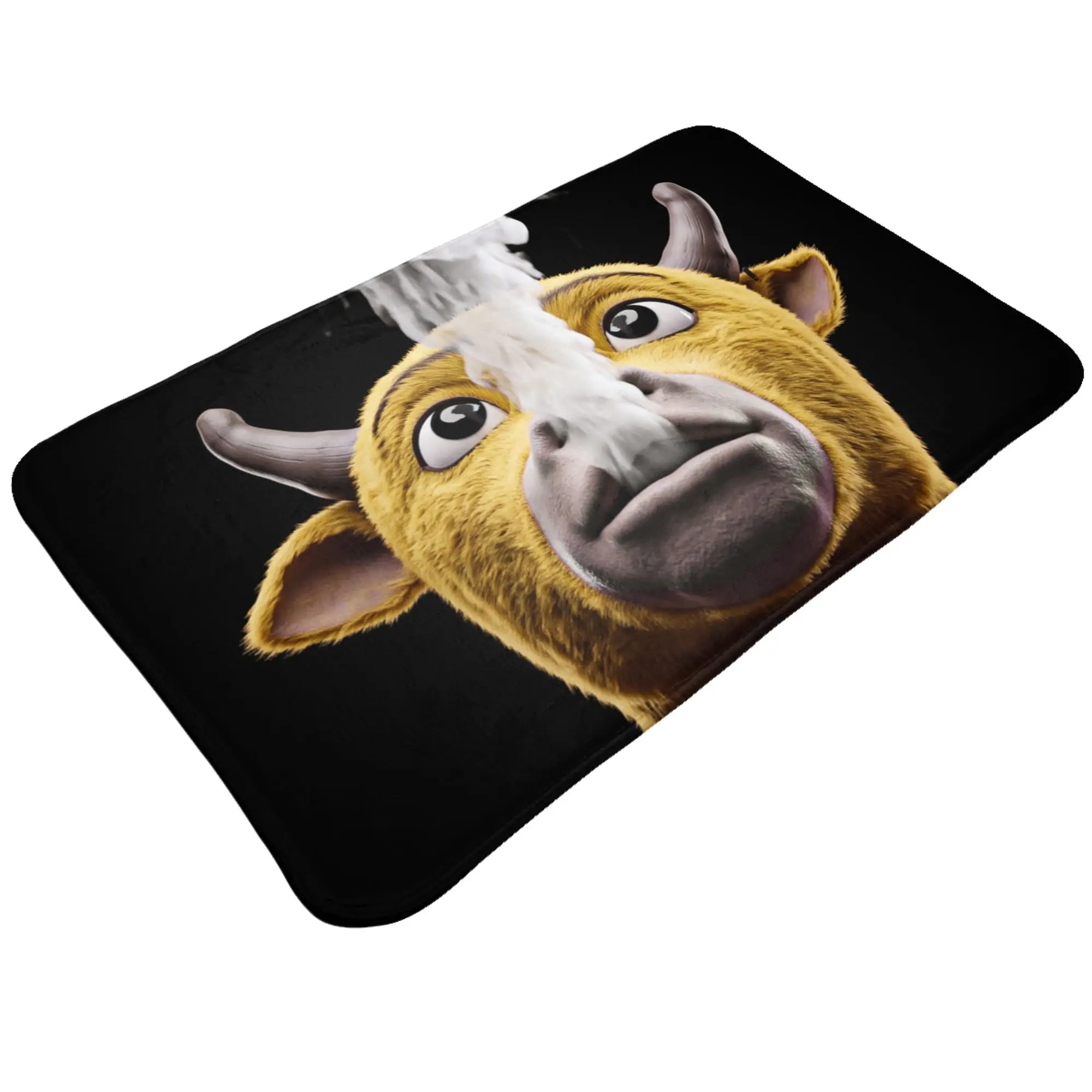 Bull White Smoke Surreal Meme Art Non-slip Doormat Bedroom Mat  Balcony Indoor Home Decorative
