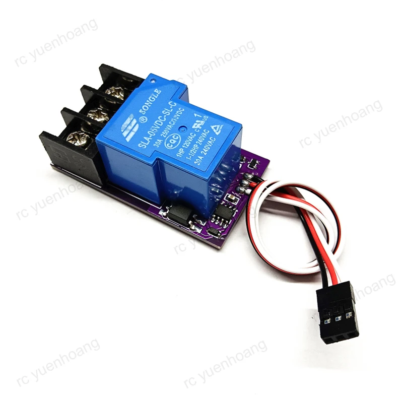 1PCS RC Aircraft K130A PWM Switch Max 30A Relay Module Navigation Light Remote Control 1CH Electric On-off Support 5V Receiver