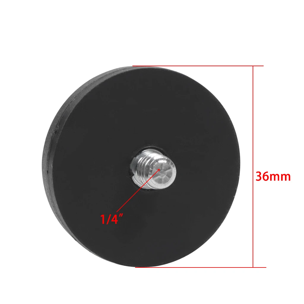 1x Starke Magnetische Magnet Basis Runde Gummi Beschichtet D36mm 1/4 M4 M5 M6 Montieren für Off-Road Auto Dach LED Licht Bar Halter Halterung – Detail 12
