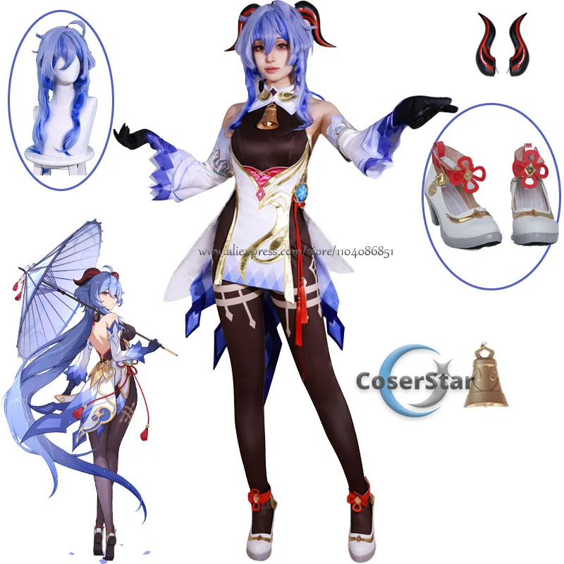 

Game GenshinImpact Ganyu 3D Cosplay Costume Outfit Ganyu 3D Cosplay Dress Carnival Halloween Party Wig Shoes Suits