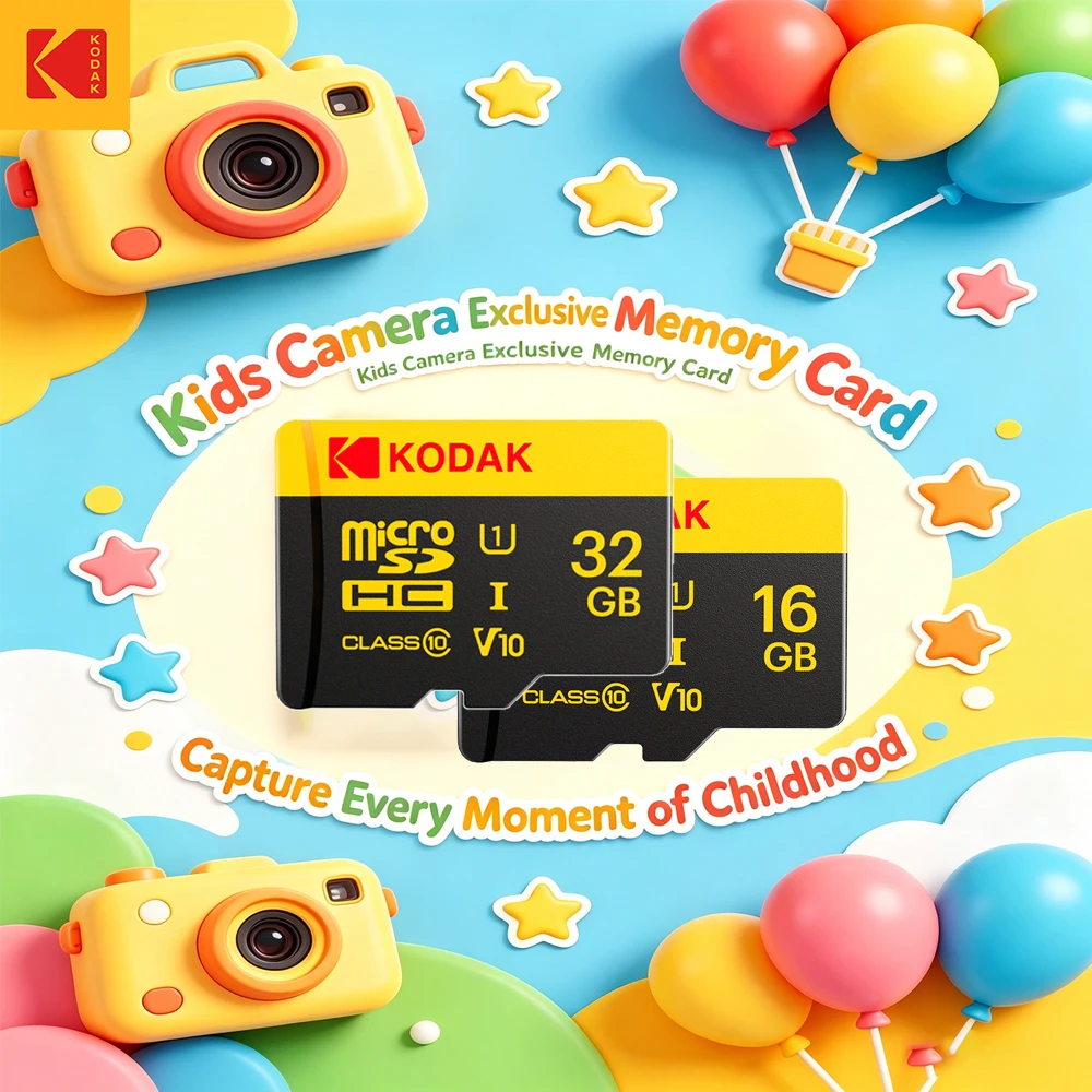 Kodak 16GB 32GB Micro SD Karte Klasse 10 U1 V10 TF-Karte für Kinderkamera Smart Toy Dashcam CCTV Video-Türklingel CCD-Kamera – Detail 1