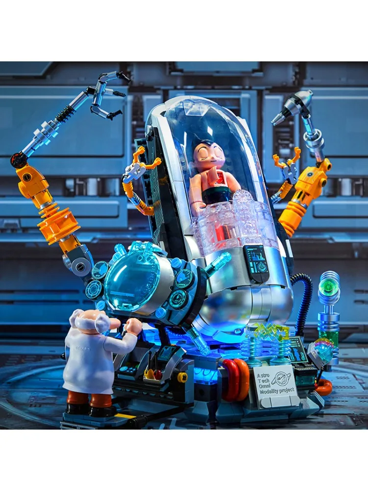 Bras en fer Astro Boy blocs de Construction garçon assemblage jouet pour enfants Robot éclairage modèle cadeau Collection Construction cadeau
