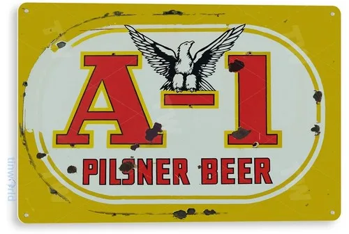TIN SIGN A-1 Pilsner Beer, Shop, Bar Pub, Cave, Metal Décor, A202 --Tin Sign