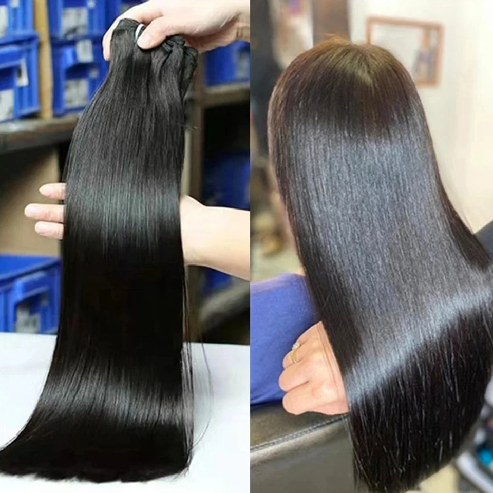 Natural cabelo brasileiro preto Weave Pacotes, 100% cabelo humano, extensões cruas, atacado, 10-30 em