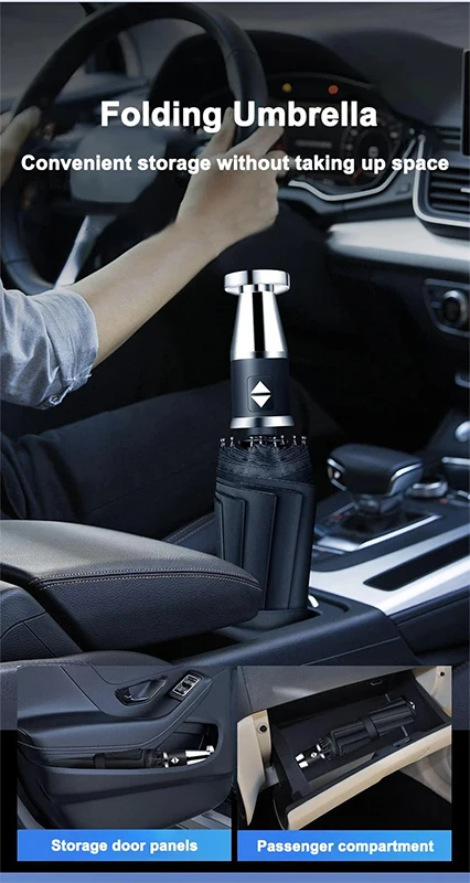 Windproof Folding Car Umbrella with UV and Rain Protection — detail 9