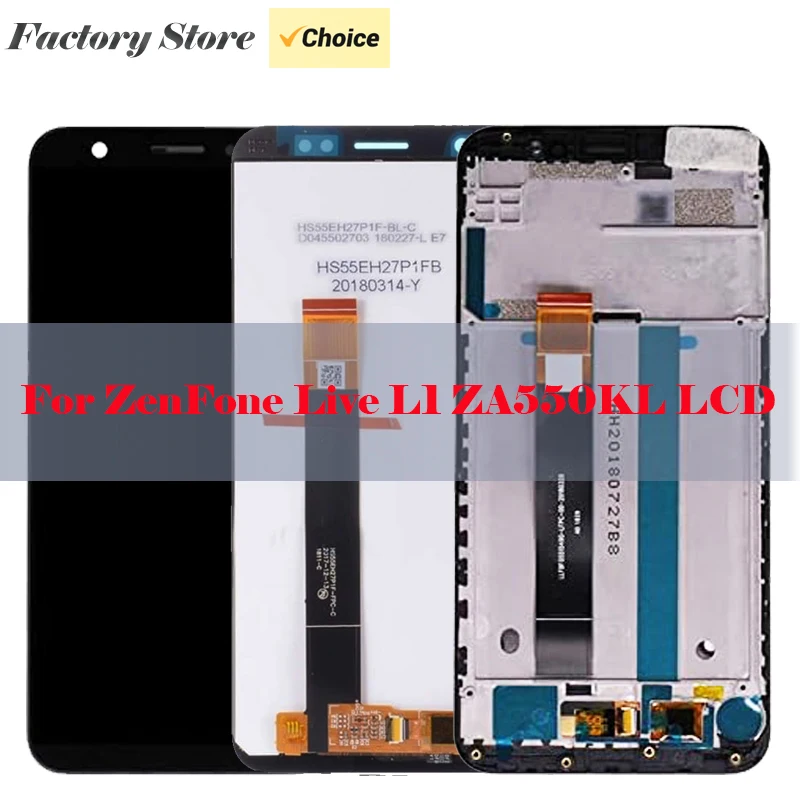 Original LCD display for Asus ZenFone Live L1 ZA550KL X00RD Screen Assembly with frame Replacement